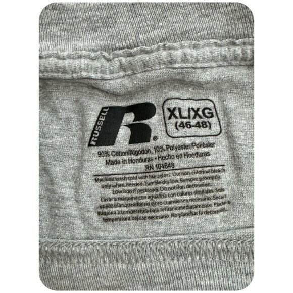 UNC North Carolina TAR HEELS Classic Cotton T-Shirt Gray Mens Siz XL 46/48 - Picture 2 of 6